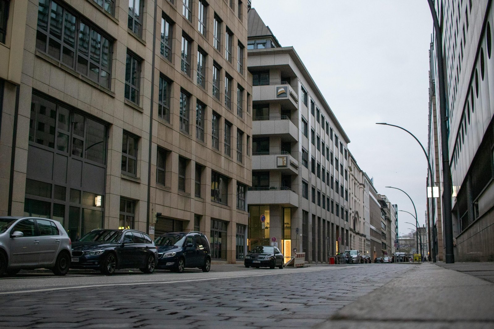 A street view capturing the architecture and ambiance of downtown Hamburg.